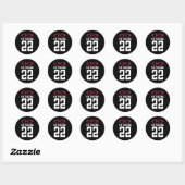 Sticker Rond Joyeux 22E Je Me Sens 22 (Feuille)