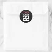Sticker Rond Joyeux 22E Je Me Sens 22 (Sac)