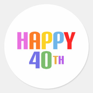 Sticker Rond Joyeux 40ème