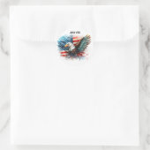 Sticker Rond Joyeux 4 juillet (Sac)