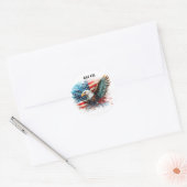 Sticker Rond Joyeux 4 juillet (Enveloppe)