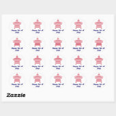 Sticker Rond Joyeux 4 juillet ! (Feuille)
