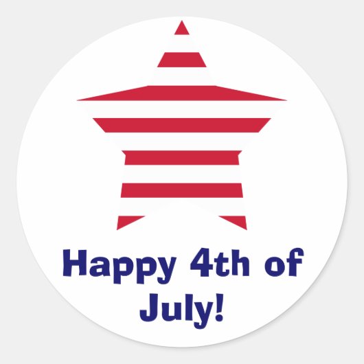 Sticker Rond Joyeux 4 juillet ! (Devant)