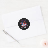 Sticker Rond Joyeux 4 juillet Gnomes (Enveloppe)
