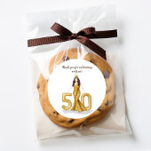 Sticker Rond joyeux 50e anniversaire