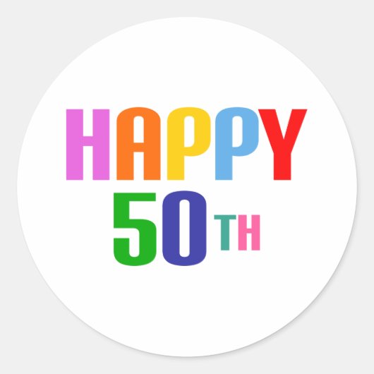 Sticker Rond Joyeux 50ème (Devant)