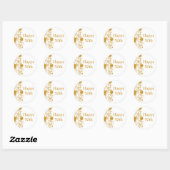 Sticker rond Joyeux 50h Anniversaire (Feuille)