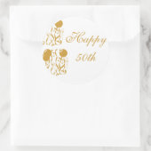 Sticker rond Joyeux 50h Anniversaire (Sac)