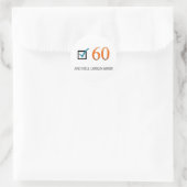 Sticker Rond Joyeux 60e anniversaire (Sac)