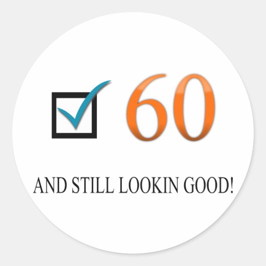 Sticker Rond Joyeux 60e anniversaire (Devant)