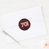 Sticker Rond Joyeux 70e anniversaire (Enveloppe)