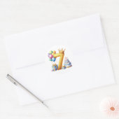 Sticker Rond Joyeux 7ème Anniversaire (Enveloppe)