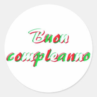 Sticker Rond Joyeux anniversaire