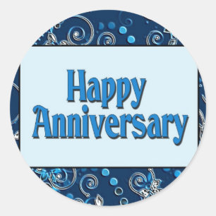 Sticker Rond Joyeux anniversaire