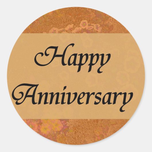 Sticker Rond Joyeux anniversaire (Devant)