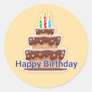 Sticker Rond Joyeux Anniversaire