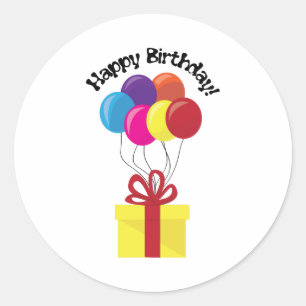 Sticker Rond Joyeux anniversaire !