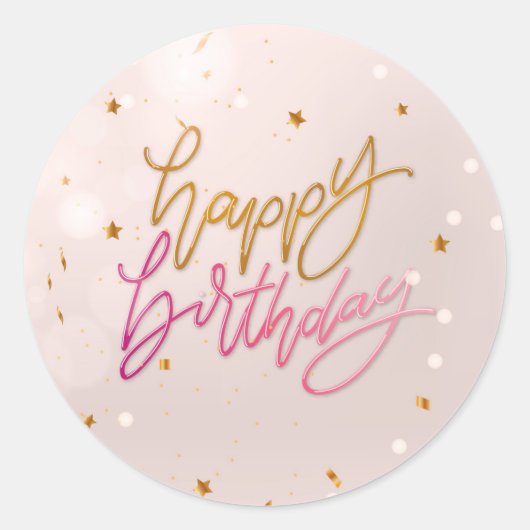 Sticker Rond Joyeux anniversaire (Devant)