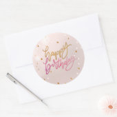 Sticker Rond Joyeux anniversaire (Enveloppe)
