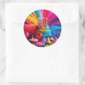 Sticker Rond Joyeux anniversaire (Sac)