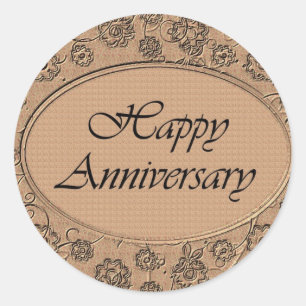 Sticker Rond Joyeux anniversaire
