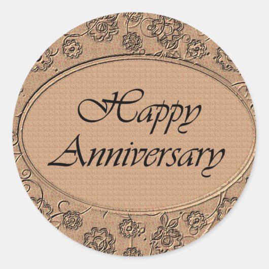Sticker Rond Joyeux anniversaire (Devant)
