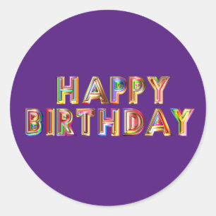 Sticker Rond Joyeux anniversaire