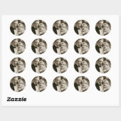 Sticker Rond Joyeux anniversaire (Feuille)
