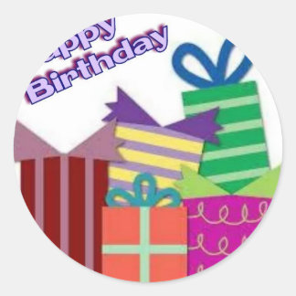 Sticker Rond Joyeux anniversaire