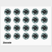 Sticker Rond Joyeux anniversaire (Feuille)