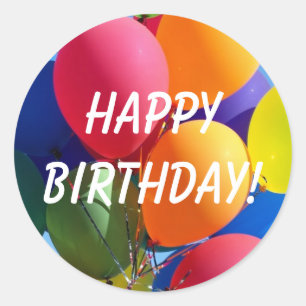 Sticker Rond Joyeux anniversaire !