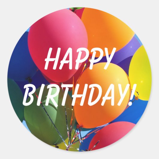 Sticker Rond Joyeux anniversaire ! (Devant)