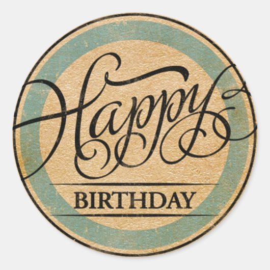 Sticker Rond Joyeux anniversaire (Devant)