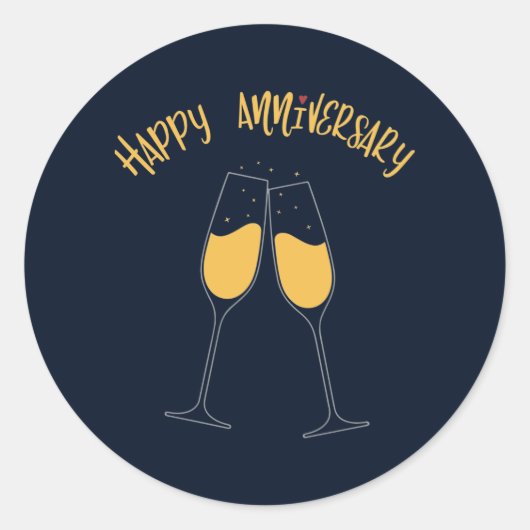 Sticker Rond Joyeux anniversaire (Devant)