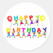 Sticker Rond Joyeux anniversaire (Devant)