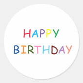 Sticker Rond Joyeux anniversaire (Devant)