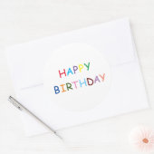 Sticker Rond Joyeux anniversaire (Enveloppe)