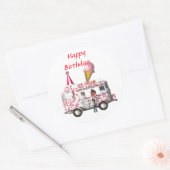 Sticker Rond Joyeux anniversaire (Enveloppe)