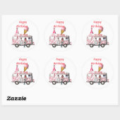 Sticker Rond Joyeux anniversaire (Feuille)