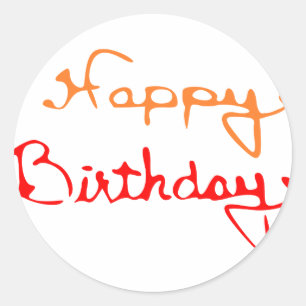 Sticker Rond Joyeux anniversaire