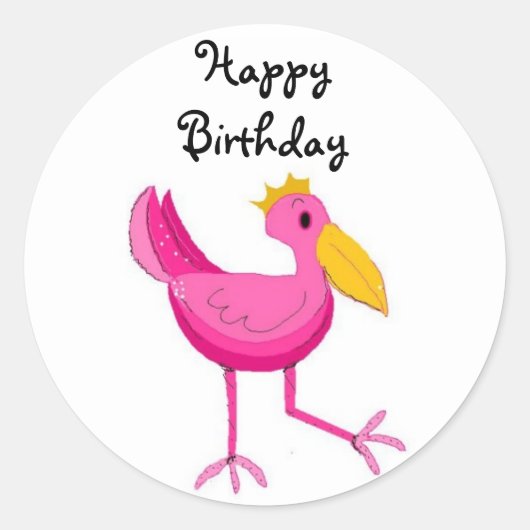 Sticker Rond Joyeux Anniversaire (Devant)