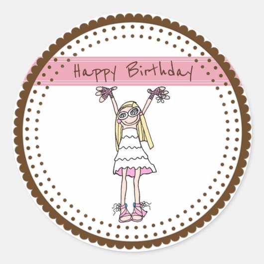 Sticker Rond Joyeux anniversaire (Devant)