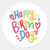 Sticker Rond Joyeux anniversaire (Devant)