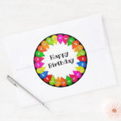 Sticker Rond Joyeux anniversaire (Enveloppe)