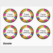 Sticker Rond Joyeux anniversaire (Feuille)