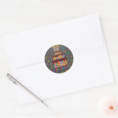 Sticker Rond Joyeux anniversaire (Enveloppe)