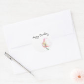 Sticker Rond Joyeux anniversaire (Enveloppe)