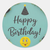 Sticker Rond Joyeux anniversaire (Devant)