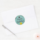 Sticker Rond Joyeux anniversaire (Enveloppe)
