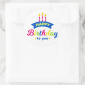 Sticker Rond Joyeux Anniversaire (Sac)